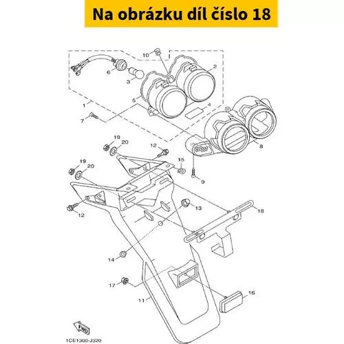 Bracket, License 1CEH47510000