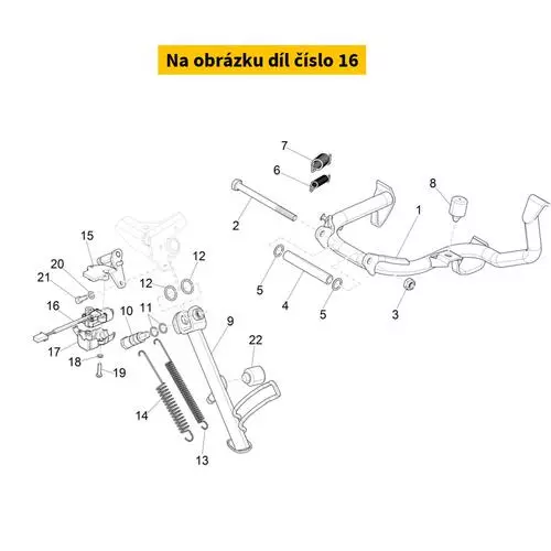 Complete Side Stand Push Button 1D0019356