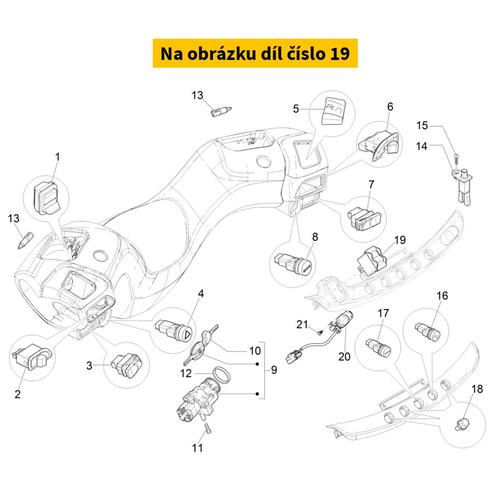 Knop Achteruitversnelling 1D002752