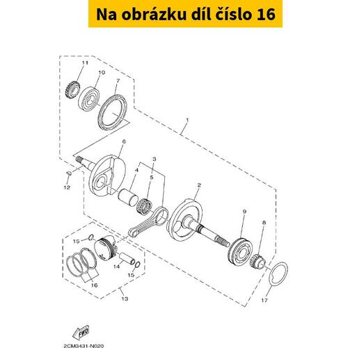 Piston rings std. Ø52,4 YAMAHA 125 1PNE16030000