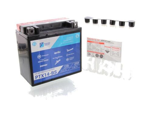 Battery PIAGGIO PTX14-BS 12V-12Ah MF (maintenance free, with acid) 1R000319