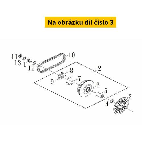 Fixed pulley SYM Maxsym TL 500-508i 4T E4-E5 2019-2022 22102-TL1-000