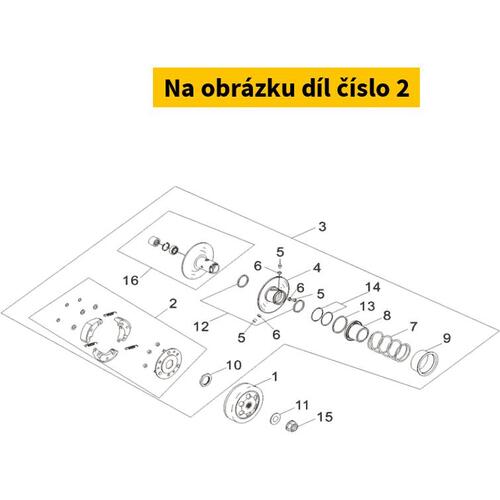 Clutch SYM Mio 115i 4T 2017-2020 22300-FSA-000