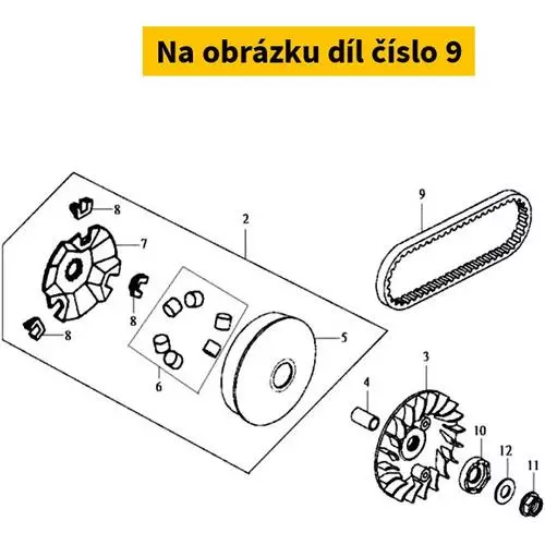 Transmission belt SYM HD 200 4T 2004-2016 23100-HHA-000