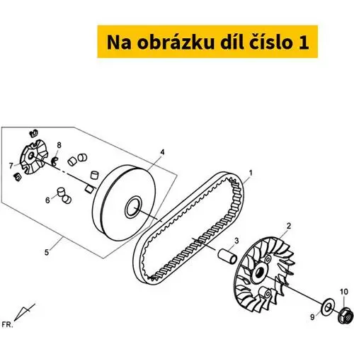 Transmission belt SYM Joymax/ GTS- Evo/ Joyrride 125 4T 23100-HNA-000