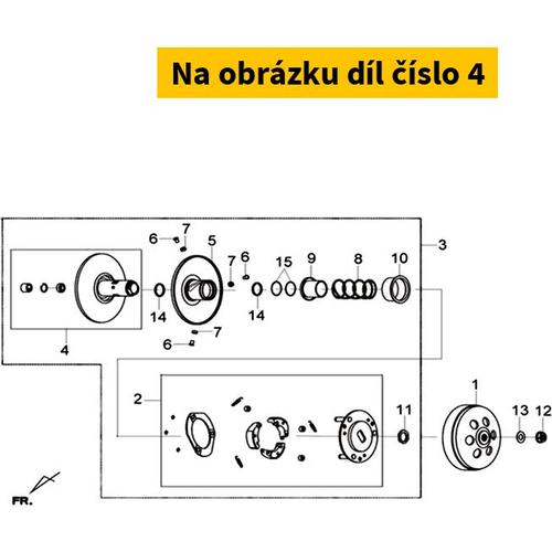 Fixed half pulley SYM Joymax 125i 4T 2014-2022 (LN) 23200-L1N-000