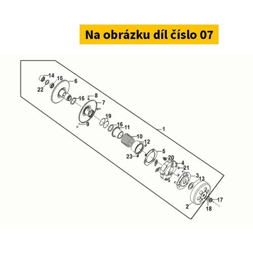 Movable driven half pulley SYM Symphony 125i ST AC 4T 2021 23220-FZA-000