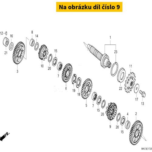 GEAR, COUNTERSHAFT FIFTH 23501MKTD00