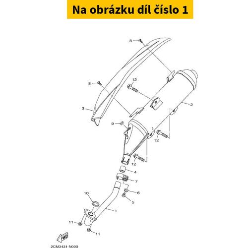 Pipe, Exhaust 1 2CME46110000