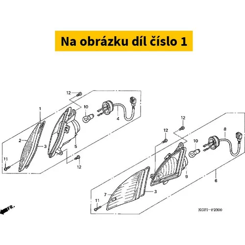 Winker assy., r. fr. 33400KGFD31