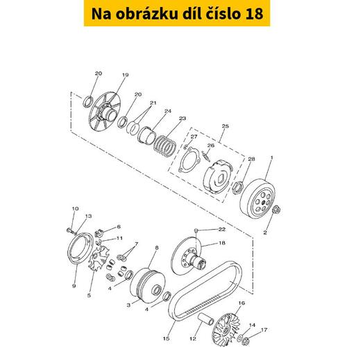 Fixed half pulley YAMAHA X-Max 250i 4T 2013-2016 37PE76601000