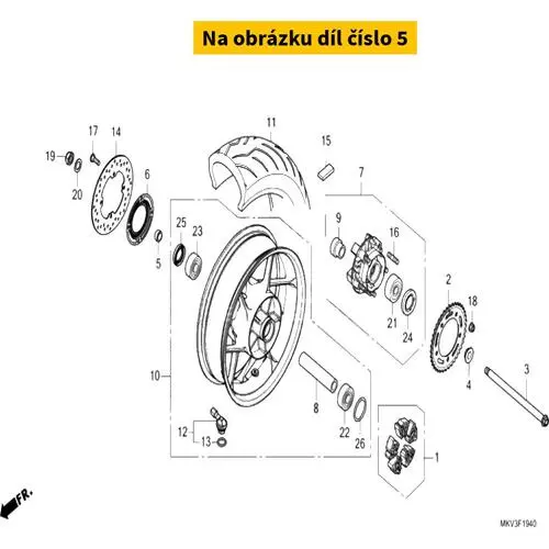 COLLAR, RR. BRAKE SIDE 42312MKVD00