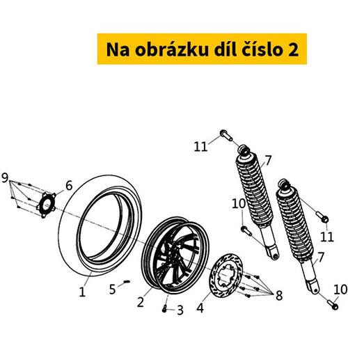 Rr Cast Wheel Comp Gy-7450u 42601-LH1-000-IL