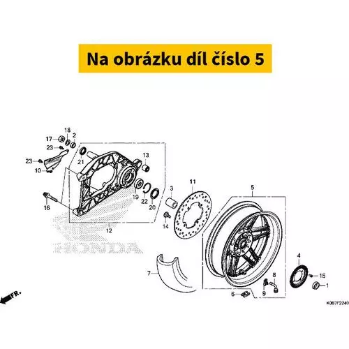 WHEEL SUB ASSY., RR. 42650K0BT00