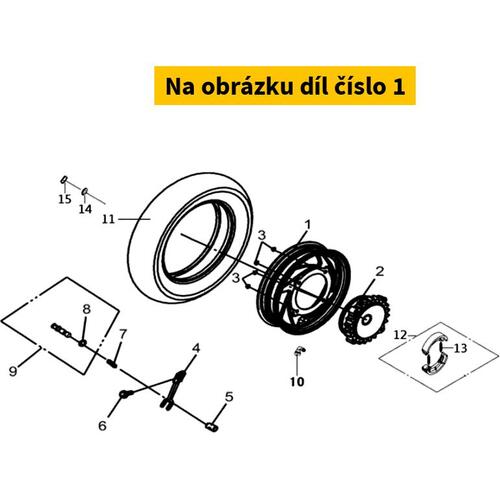 RR WHEEL RIM COMP ( BK-001C ) 42702-ASG-000-KB