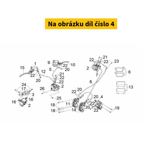 Rear brake caliper SYM Maxsym TL 500-508 ABS 2019-2021 43100-TL1-000-KB