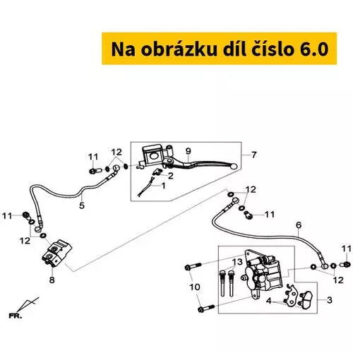 Rr. Brake Hose B Comp 43125-LDA-000