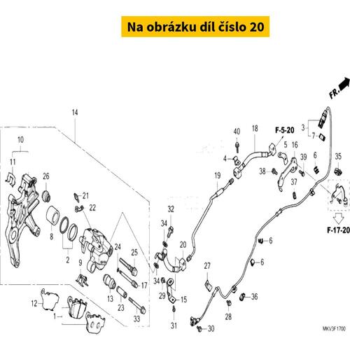 HOSE COMP. F, RR. BRAKE 43315MKHD01