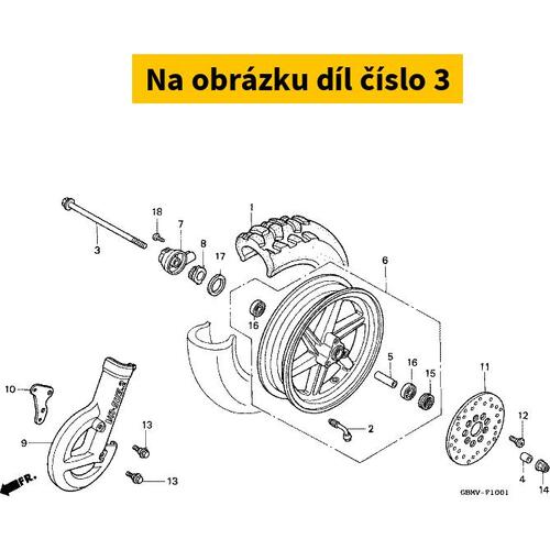 AXLE, FR. WHEEL 44301GBM750