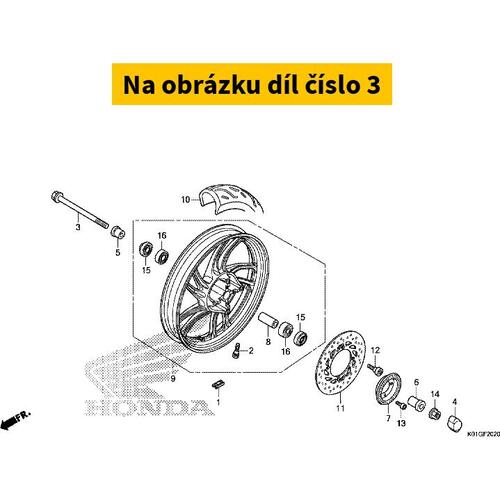 AXLE, FR. WHEEL 44301K01900