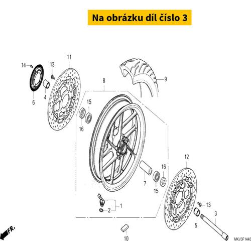 AXLE, FR. WHEEL 44301MKTD00