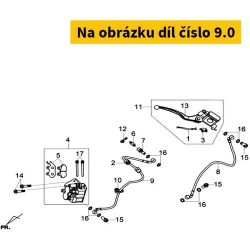 Fr. Brake Hose B Comp 45125-LDA-000