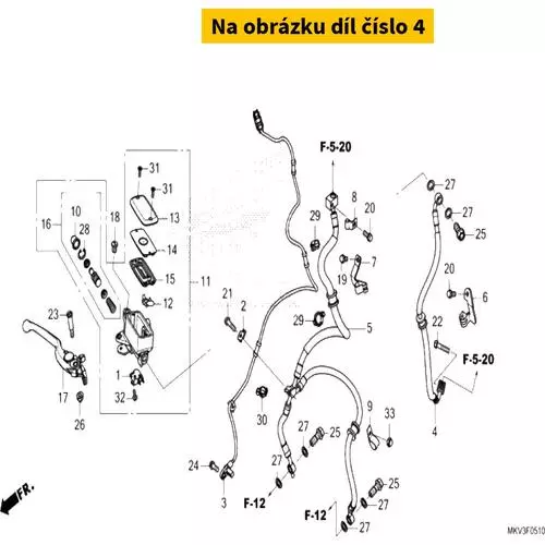 HOSE COMP. A, FR. BRAKE 45125MKVD01