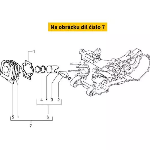 Cylinder Kit Ø40 PIAGGIO 50 AIR 2T E1 25km (without gaskets) 487816