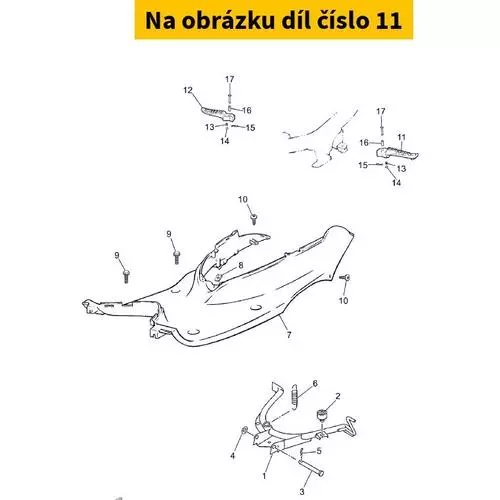 Footrest, Rear 1 4CXF74311000