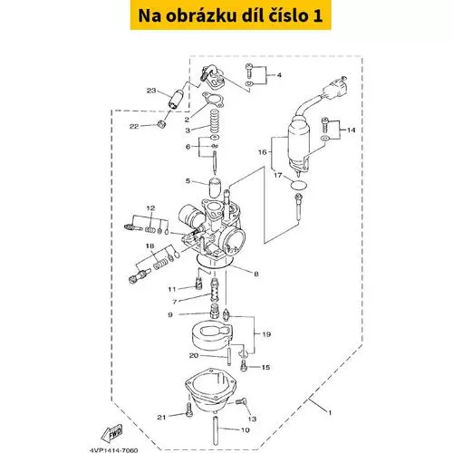 Carburetor Mikuni Ø19 YAMAHA BW'S 100 2T 2007-2008 4VPE41013000