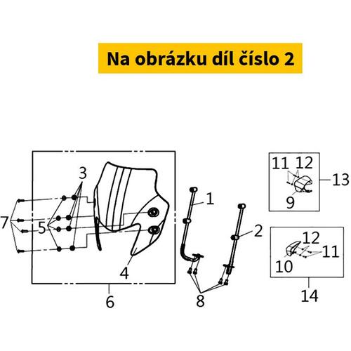 L Wind Screen Stay 50318-LH1-000