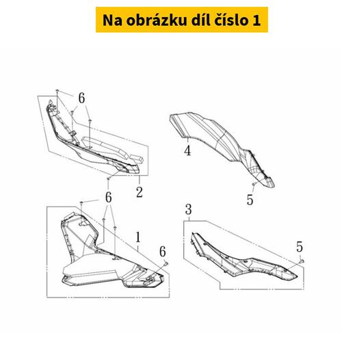 R. Under Spoiler Assy Y-7450u 5061B-TL1-007-IL