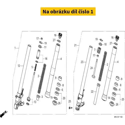 FORK ASSY., R. FR. (SHOWA 51400MKVD01