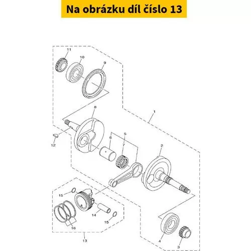 Piston std. Ø50mm YAMAHA 115 I.E AIR 4T 2V E3 52BE16303000