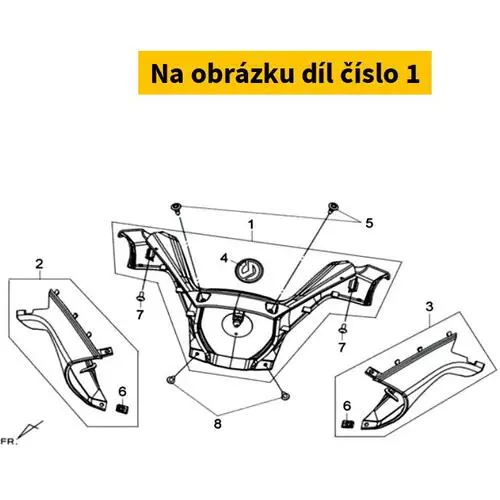 Upper Handle Cover Assy White (WH-300P) 5311A-L4A-005-QU