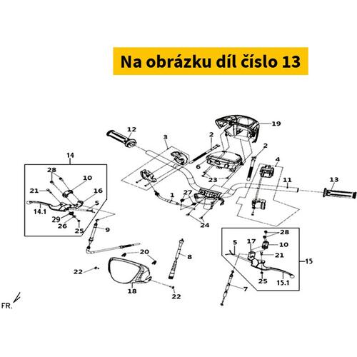 L. HANDLE GRIP(BK-001U) 53166-AZA-000-KA