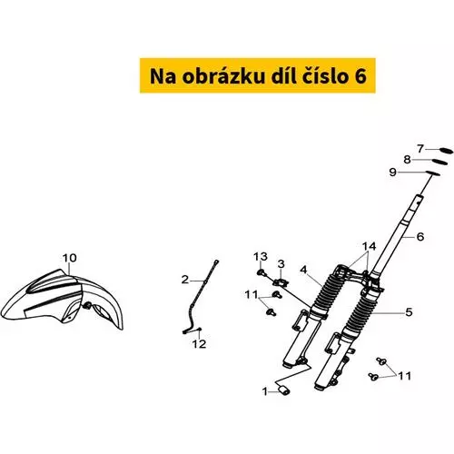 Fork stem SYM Joyride 125 CBS 2017-2021 53200-LYD-000