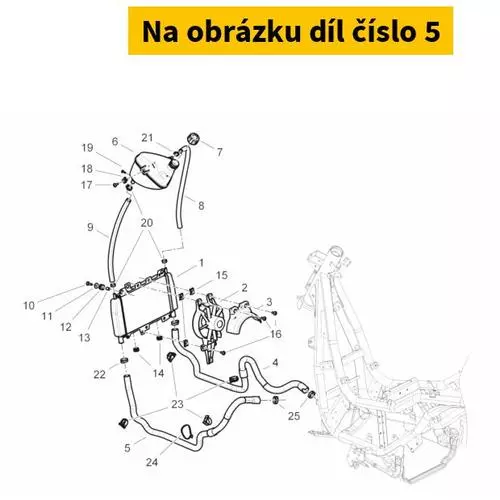 Compl. Cilynder Head-Radiator Joint Hose 57349R