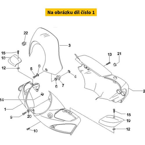 Front Handlebar Cover Midnight Blue 222/A 59941200DE