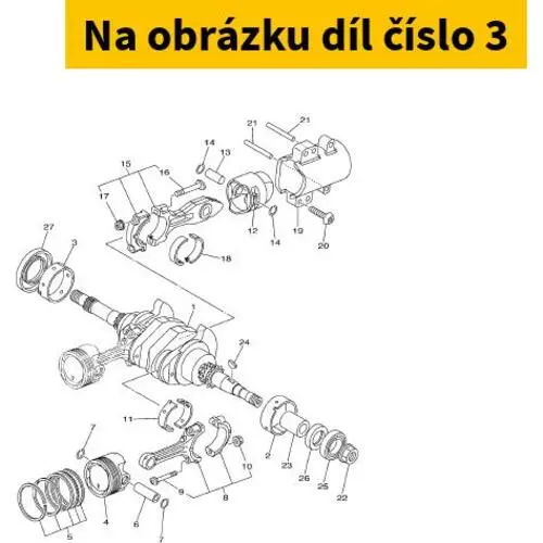 Plane Bearing, Crankshaft 2 Brown 5GJ114172000