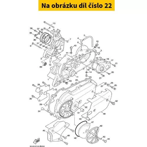 Cover, Crankcase 1 5MLE54110000