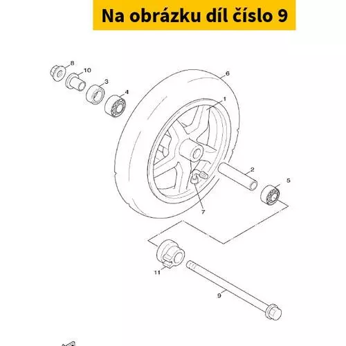 Axle, Wheel 5MLF51810000