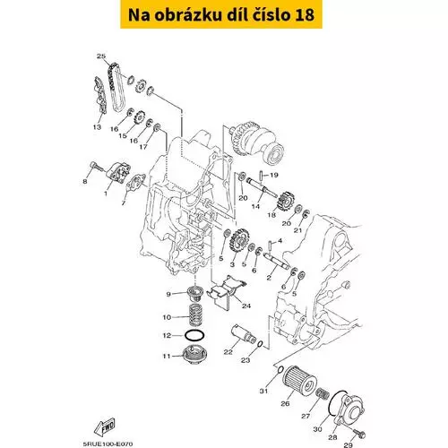 Gear, Oil Pump Idle 5RU133411000