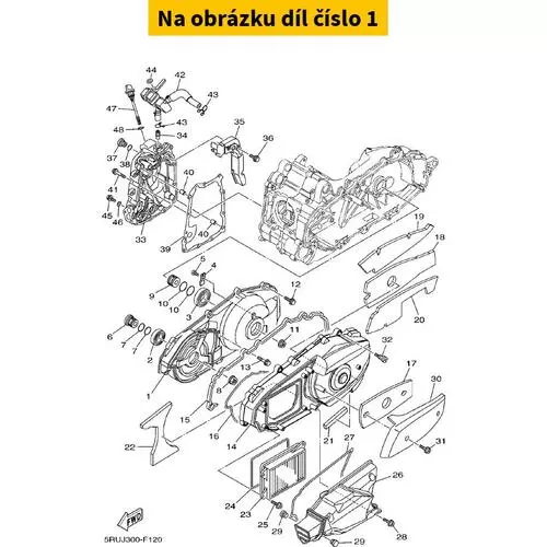 Cover, Crankcase 1 5RU154111000