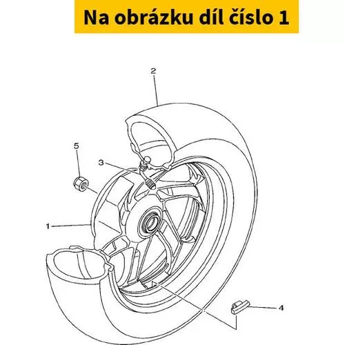 Cast Wheel, Rear 5RU253382000