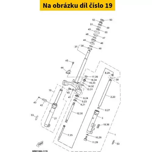 Front Fork Assy (R 5RWF31030000