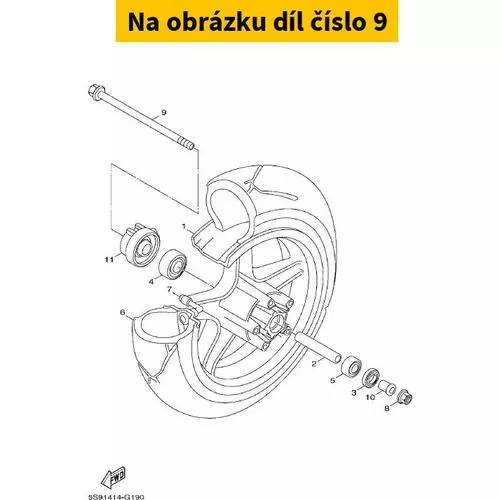 Axle, Wheel 5S9F51810000