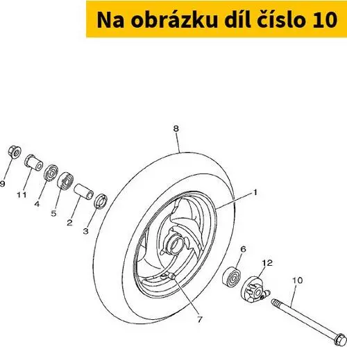 Axle, Wheel 5WGF51812100