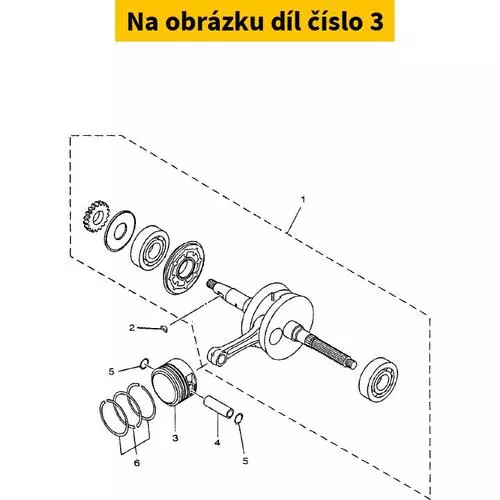 Piston Ø53,7 +0,25mm YAMAHA Minarelli 125 4T H2O 2V (1st oversize) 5XLE16350000