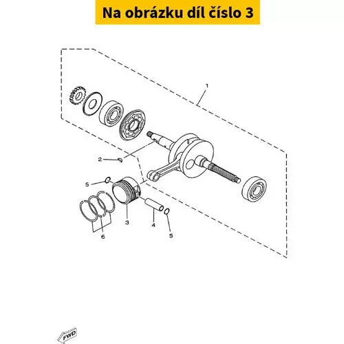 Piston std. Ø62,2 YAMAHA Minarelli 180 H2O 4T 2V E2 5XME16310000